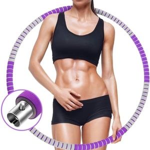 FULLOVE Weighted Hoop for Exercise, Adjustable Weight Fitness Hoops